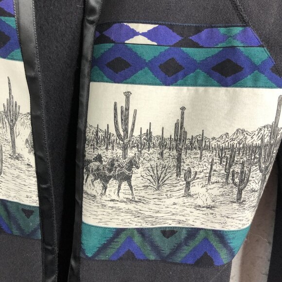 Vintage Sacs Western Jacket Womens Medium Aztec Quilted Old West Cactus Ranch - Picture 2 of 16
